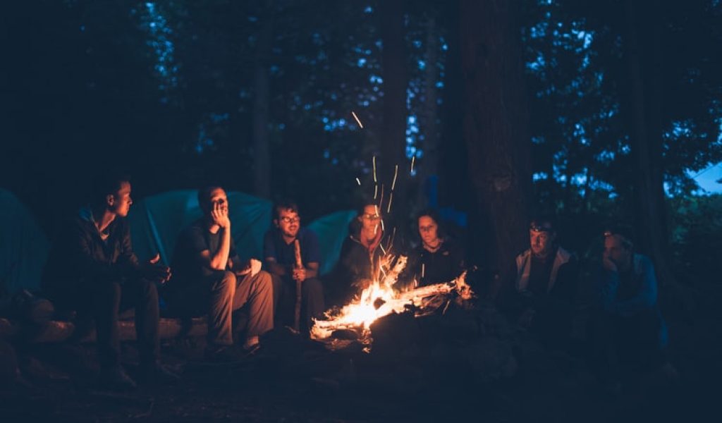 People around a campfire