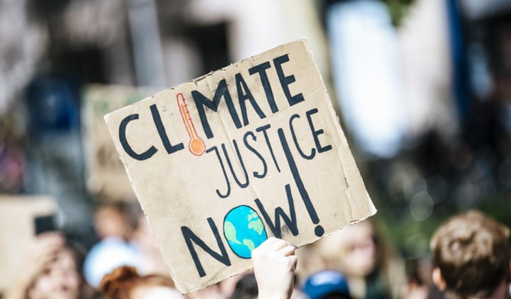 Sign at a climate change protest